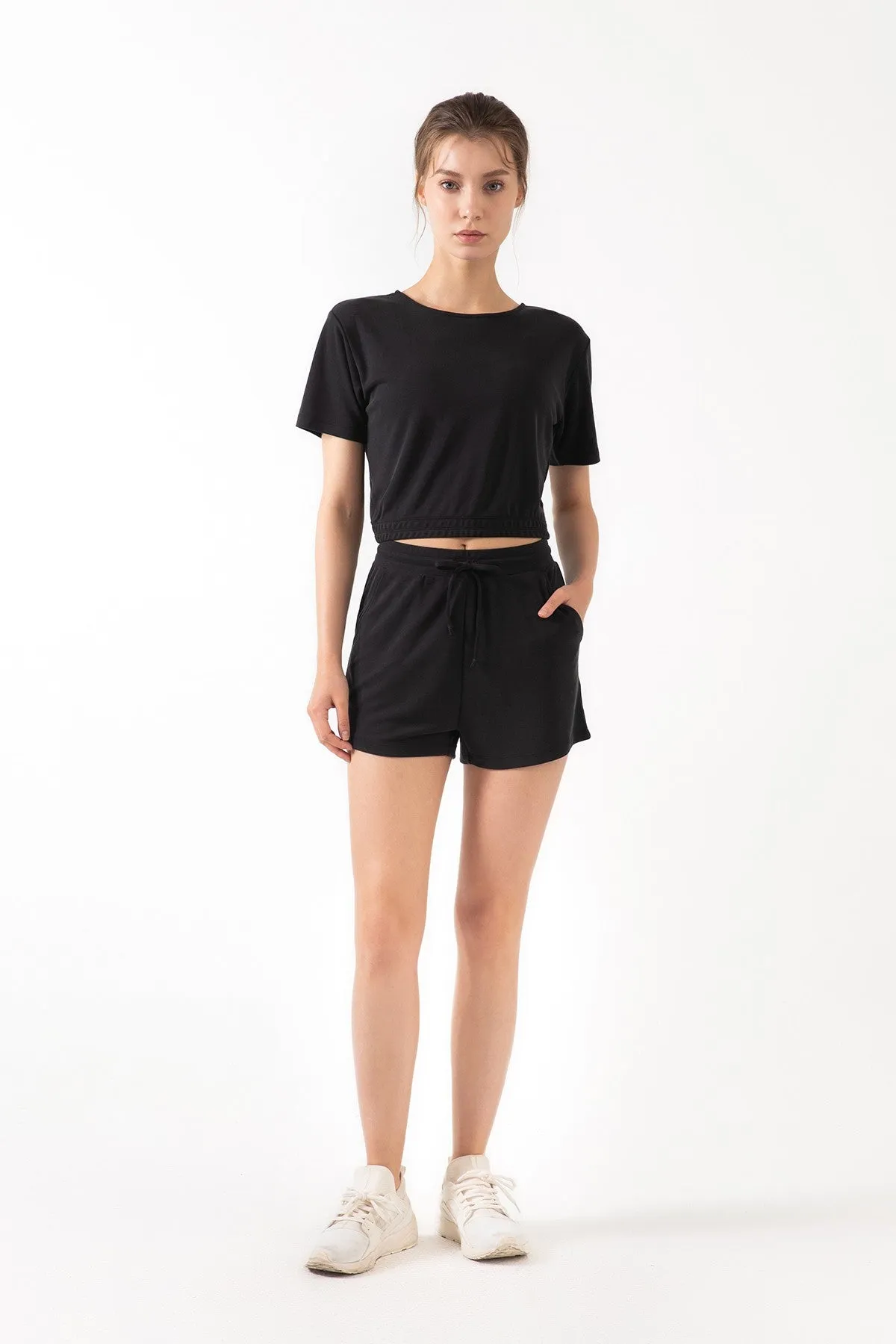 Athleisure Shorts with Drawstring