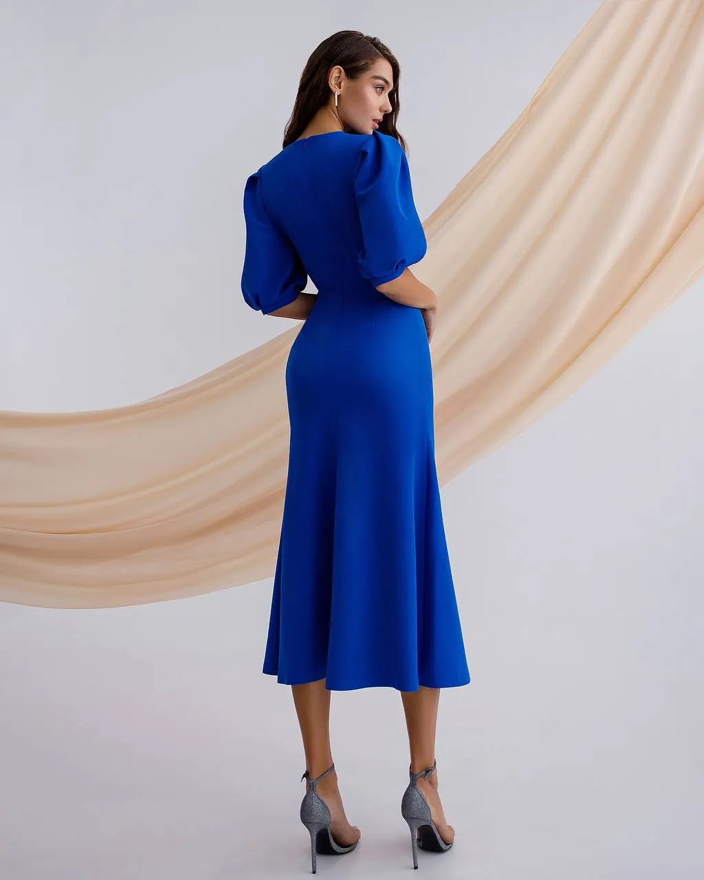 Blue midi dress “Cerulea”