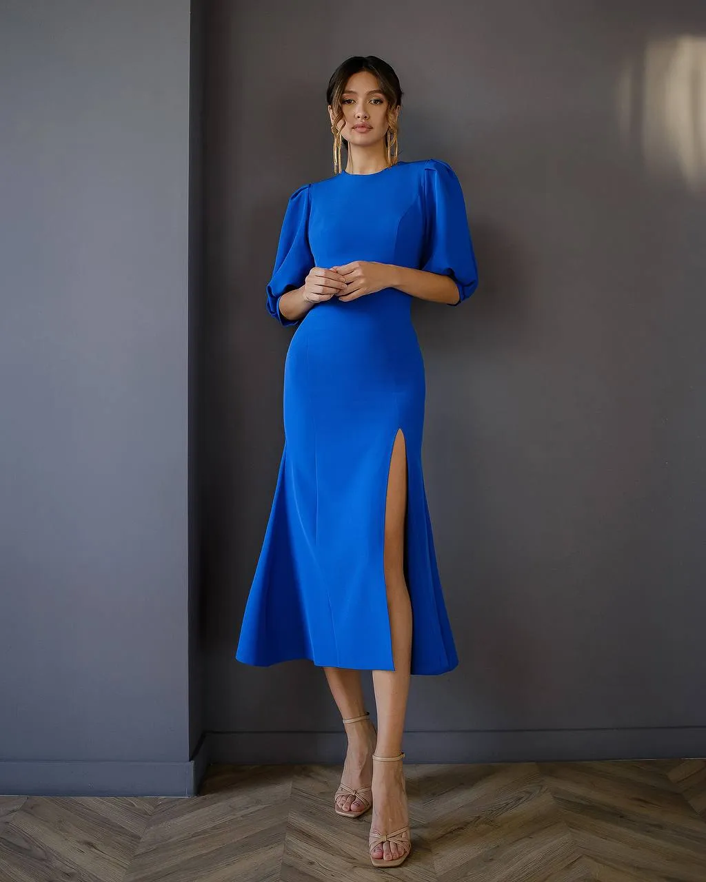 Blue midi dress “Cerulea”