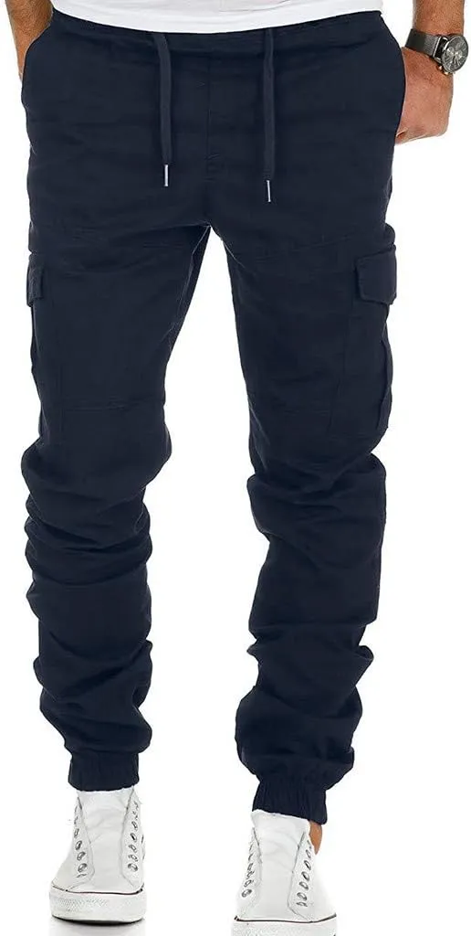 Cargo Pants for Men Big and Tall Straight Leg Trousers Lightweight Multi-Pocket Men's Casual Cargo Pants Hiking Pants
