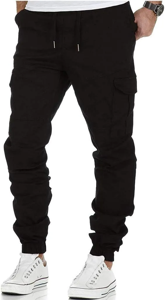 Cargo Pants for Men Big and Tall Straight Leg Trousers Lightweight Multi-Pocket Men's Casual Cargo Pants Hiking Pants