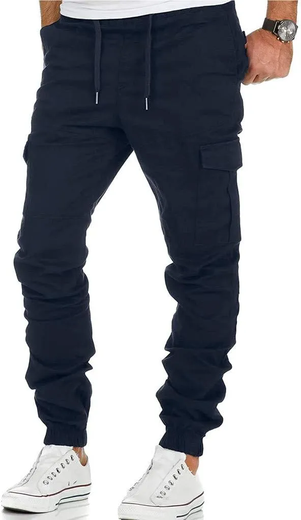 Cargo Pants for Men Big and Tall Straight Leg Trousers Lightweight Multi-Pocket Men's Casual Cargo Pants Hiking Pants