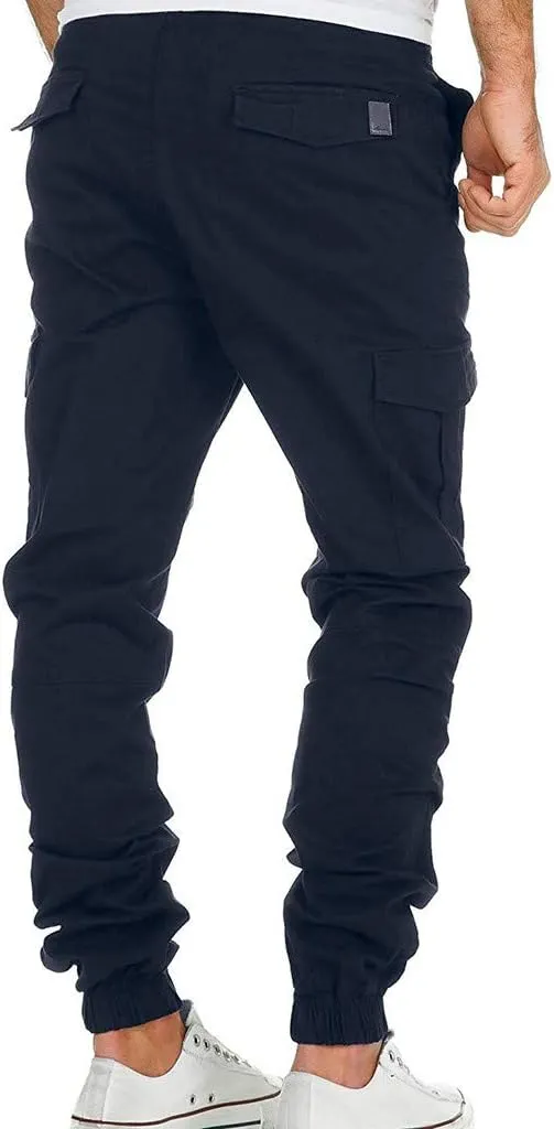 Cargo Pants for Men Big and Tall Straight Leg Trousers Lightweight Multi-Pocket Men's Casual Cargo Pants Hiking Pants
