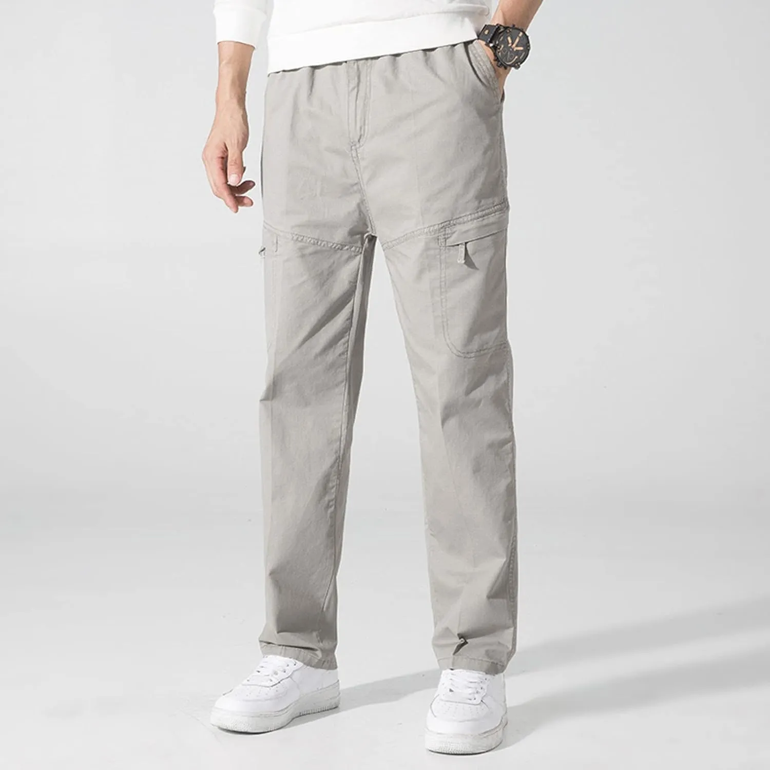 Cargo Pants for Men Big and Tall, Sweatpants Long Pants with Pockets Camping Pants Men Printed Overalls Casual Pocket