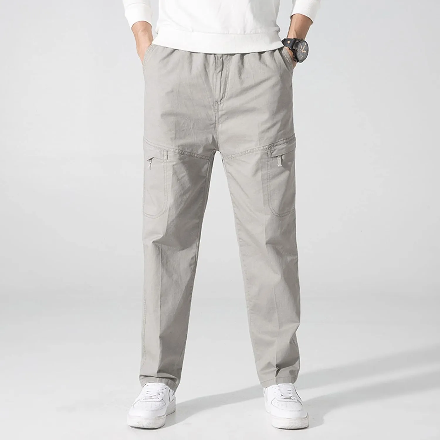 Cargo Pants for Men Big and Tall, Sweatpants Long Pants with Pockets Camping Pants Men Printed Overalls Casual Pocket