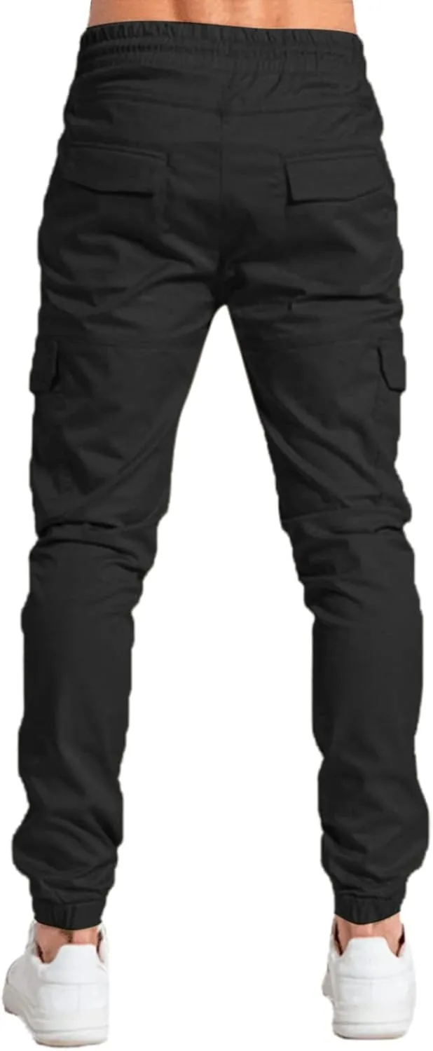 Cargo Sweatpants for Men Big and Tall Men's Sports Casual Jogging Trousers Lightweight Hiking Work Pants Outdoor Pant
