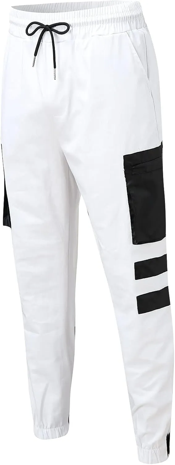 Cargo Sweatpants for Men Mens Lounge Pants Pants with Elastic Drawstring Waist Men's Jogger Pants Baggy Goth Techwear