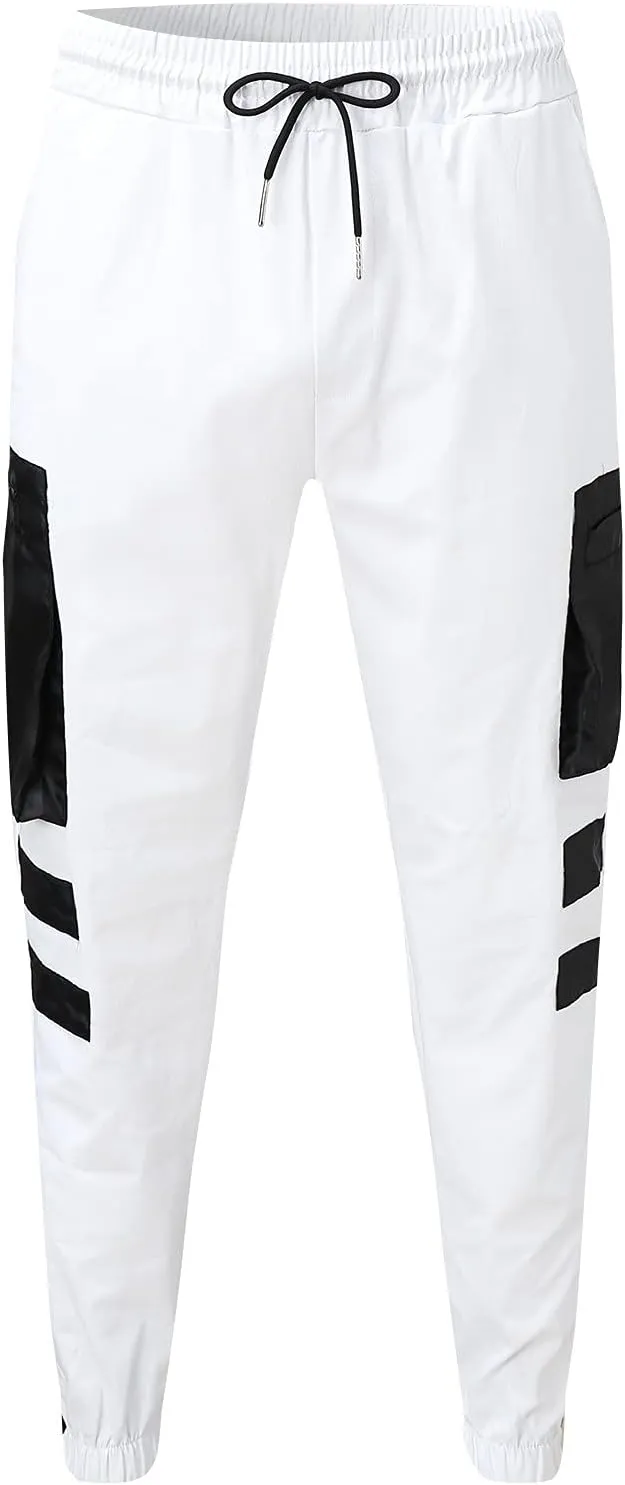 Cargo Sweatpants for Men Mens Lounge Pants Pants with Elastic Drawstring Waist Men's Jogger Pants Baggy Goth Techwear
