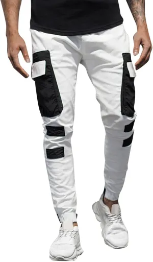 Cargo Sweatpants for Men Mens Lounge Pants Pants with Elastic Drawstring Waist Men's Jogger Pants Baggy Goth Techwear