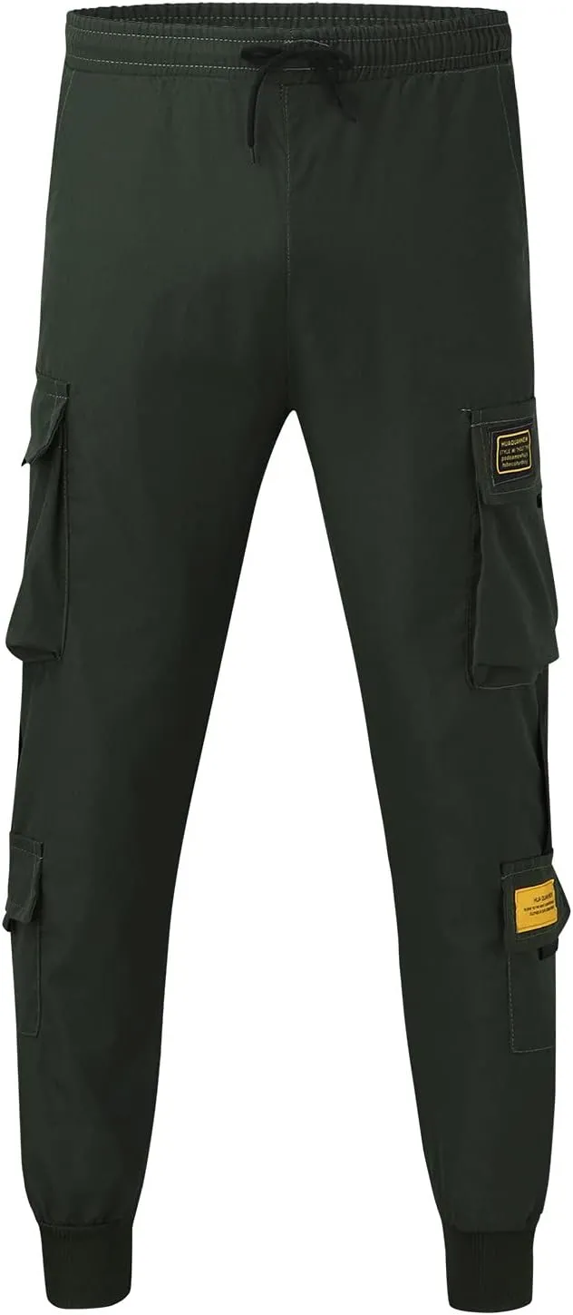 Cargo Trousers for Men Thickened Pants Solid Waist Jogger Men's Active Fleece Pants Casual Men's Pants Men's Basic