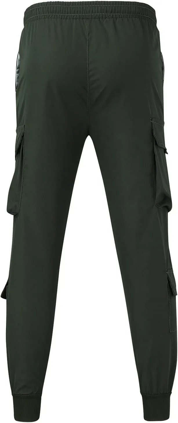 Cargo Trousers for Men Thickened Pants Solid Waist Jogger Men's Active Fleece Pants Casual Men's Pants Men's Basic