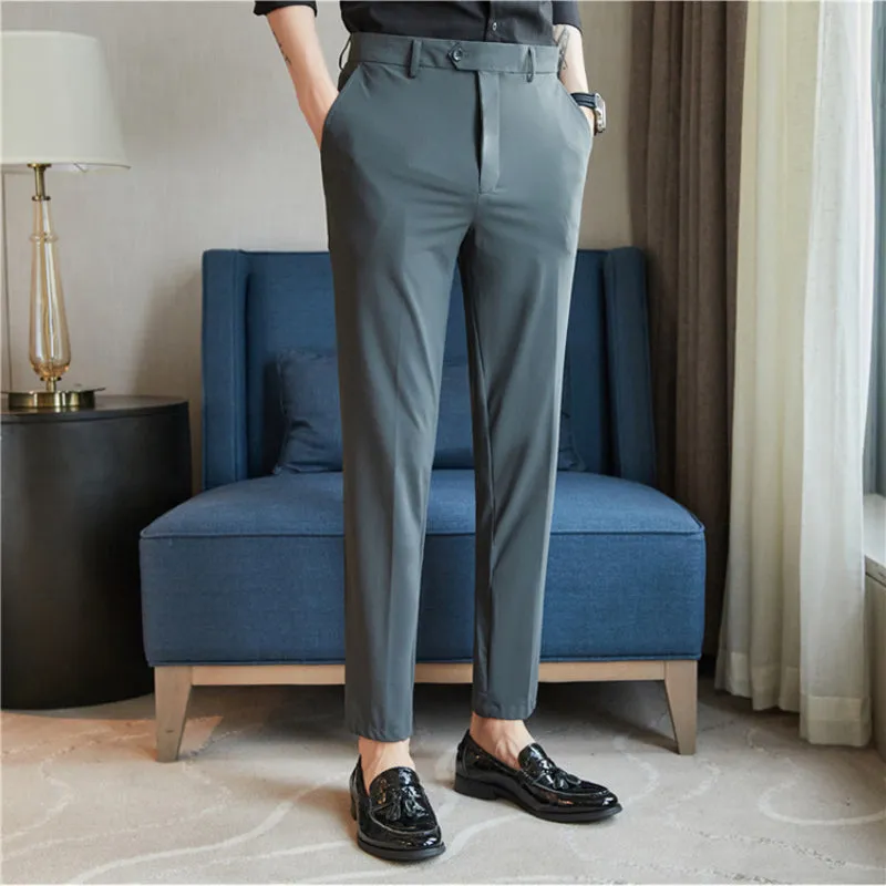 Casual Pants Thin Striped Slim Fit Trousers