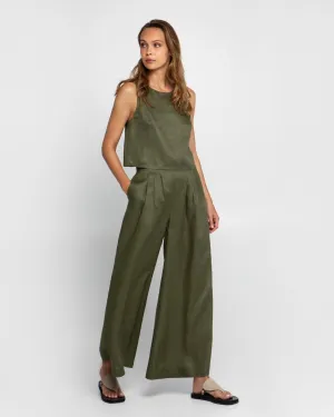 Charlie Pants Linen Khaki