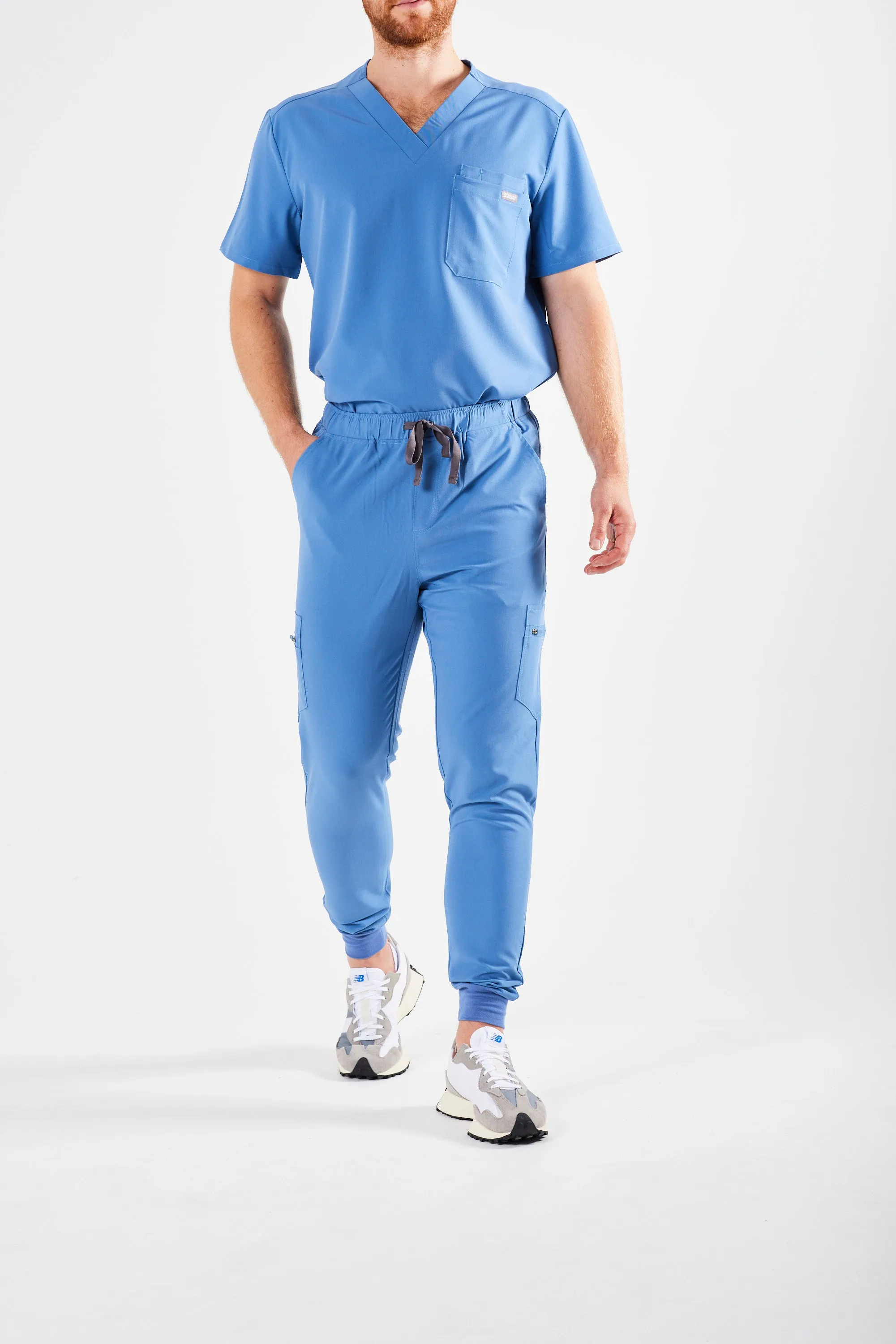 CLASSIC MEN’S JOGGER SCRUB PANTS (CEIL BLUE)