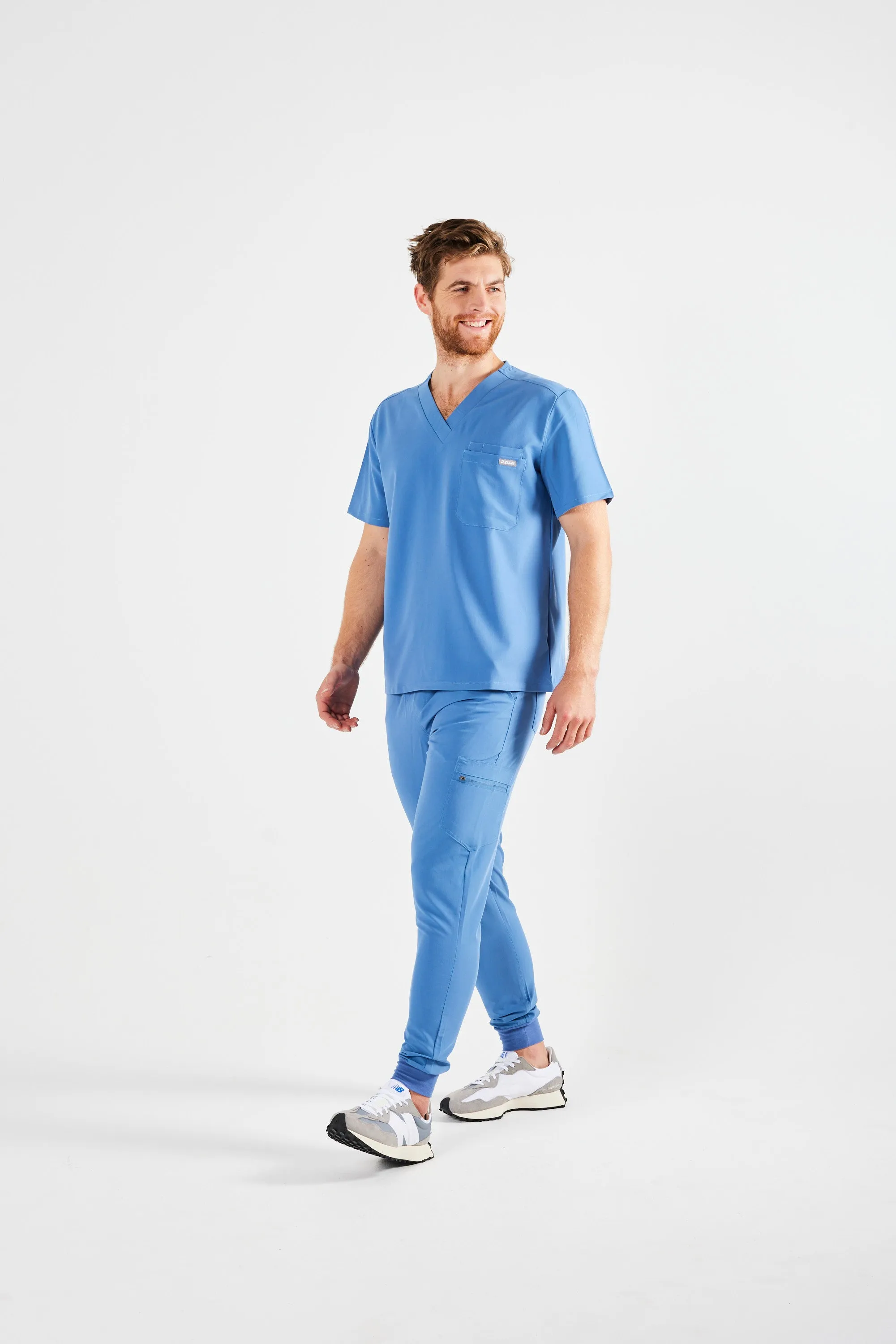 CLASSIC MEN’S JOGGER SCRUB PANTS (CEIL BLUE)
