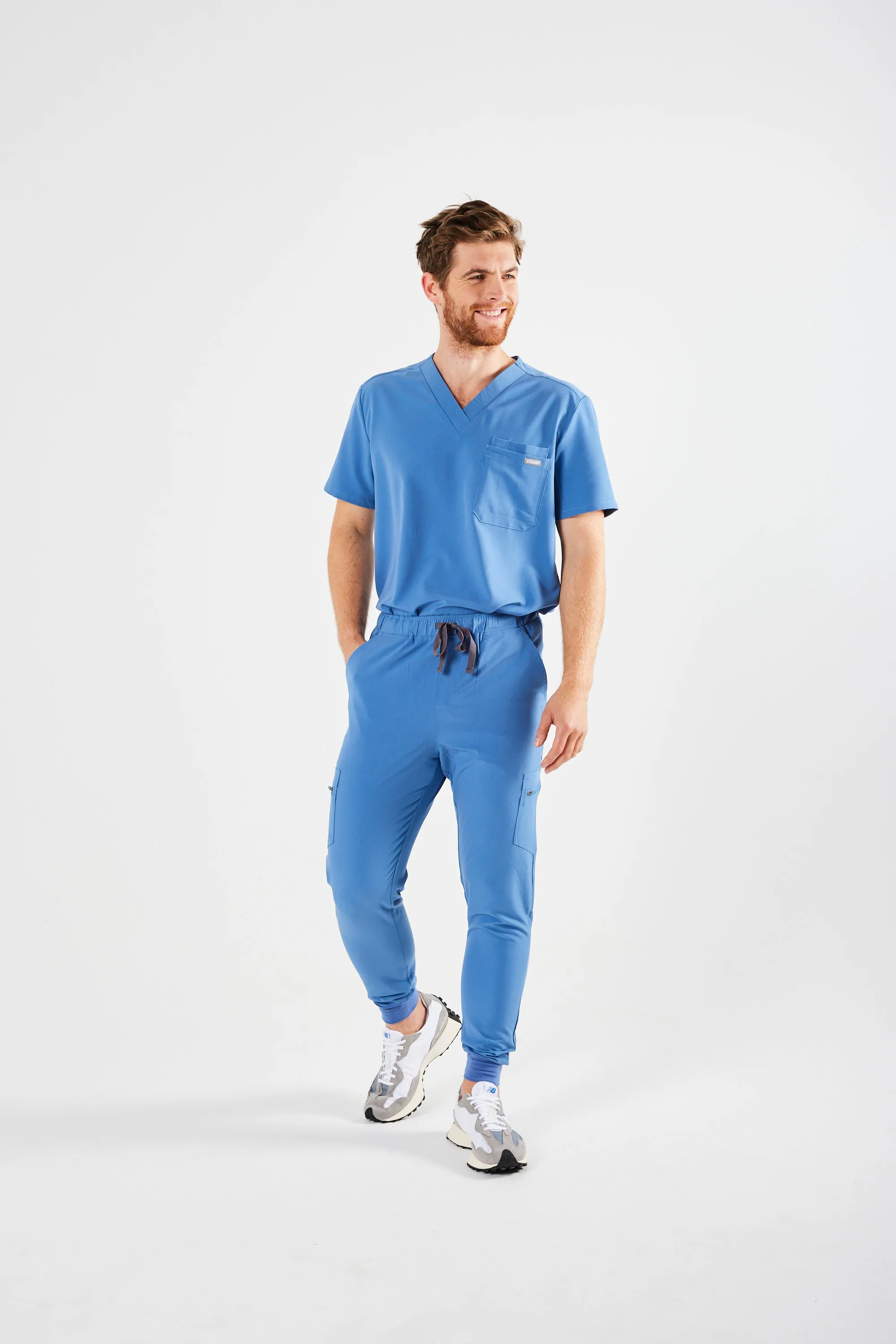 CLASSIC MEN’S JOGGER SCRUB PANTS (CEIL BLUE)