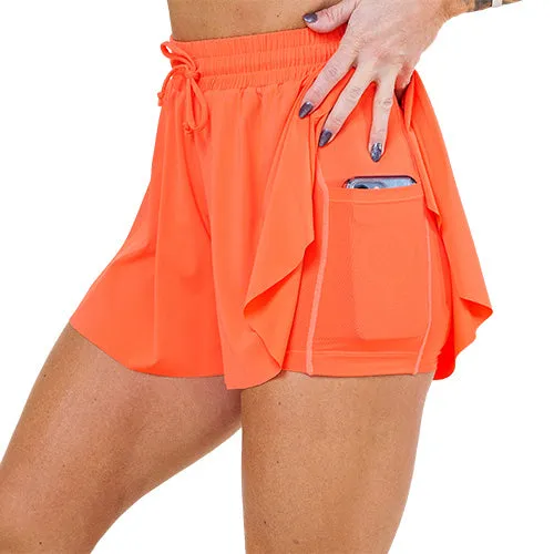 Flowy Shorts | Neon Orange