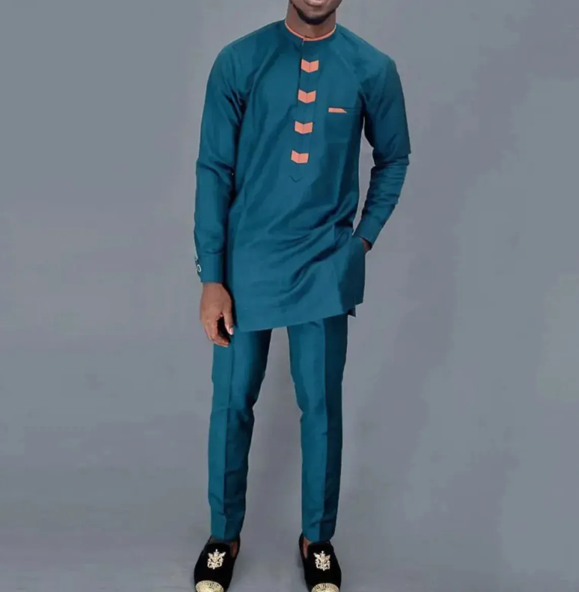 High Quality Cotton Men's 2-Piece Set Suit