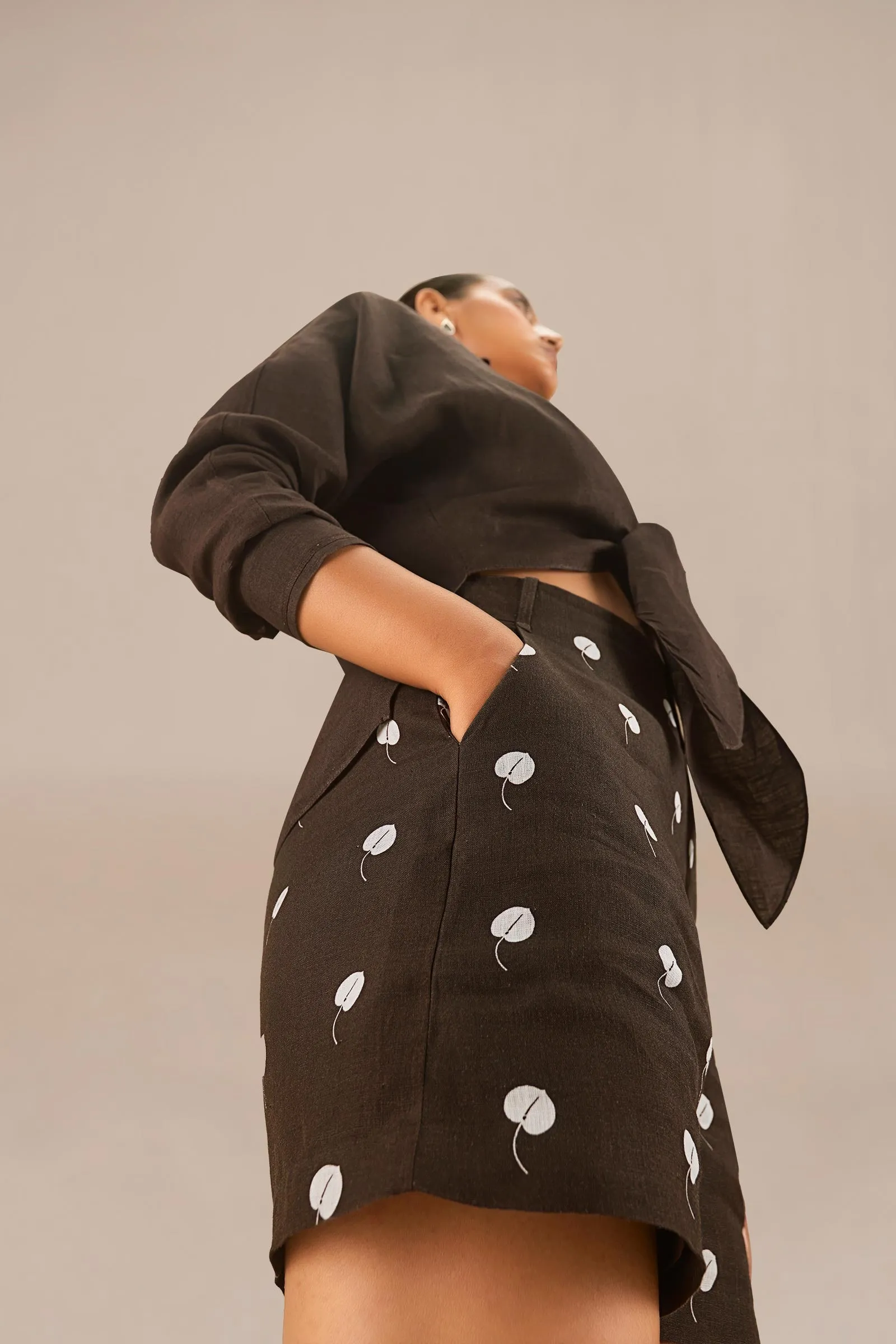 Izara Knotted Shirt Set