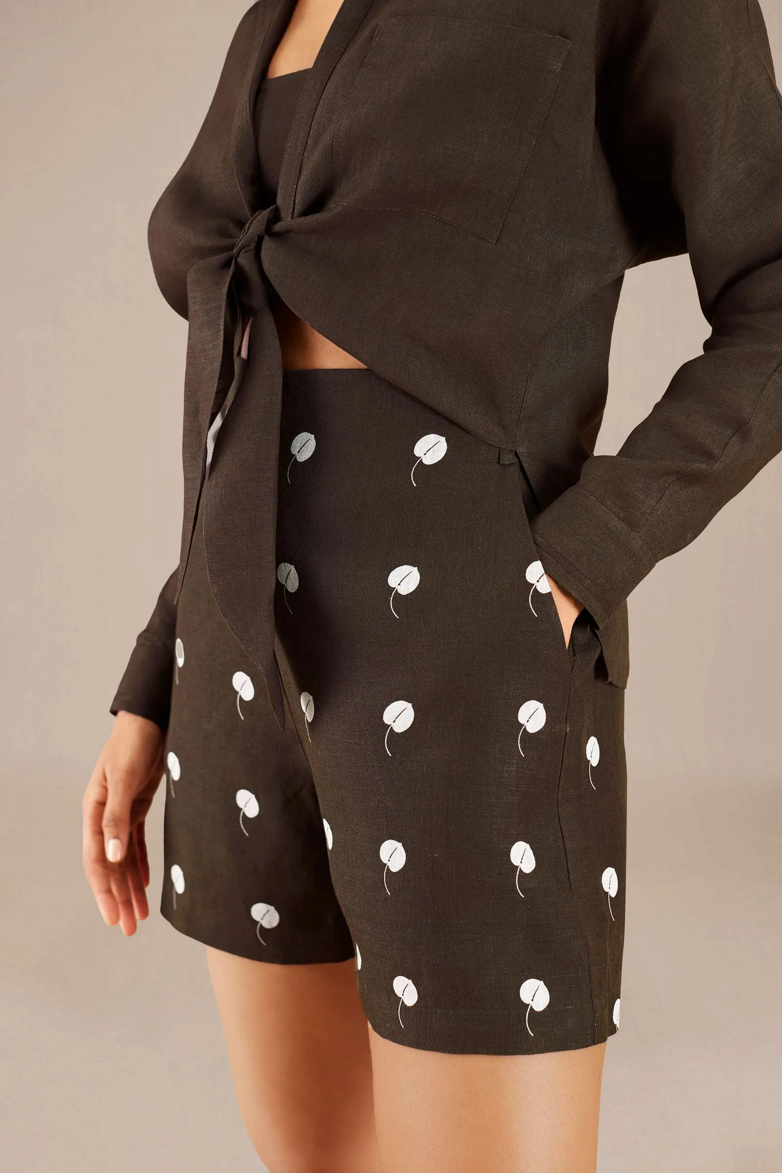 Izara Knotted Shirt Set