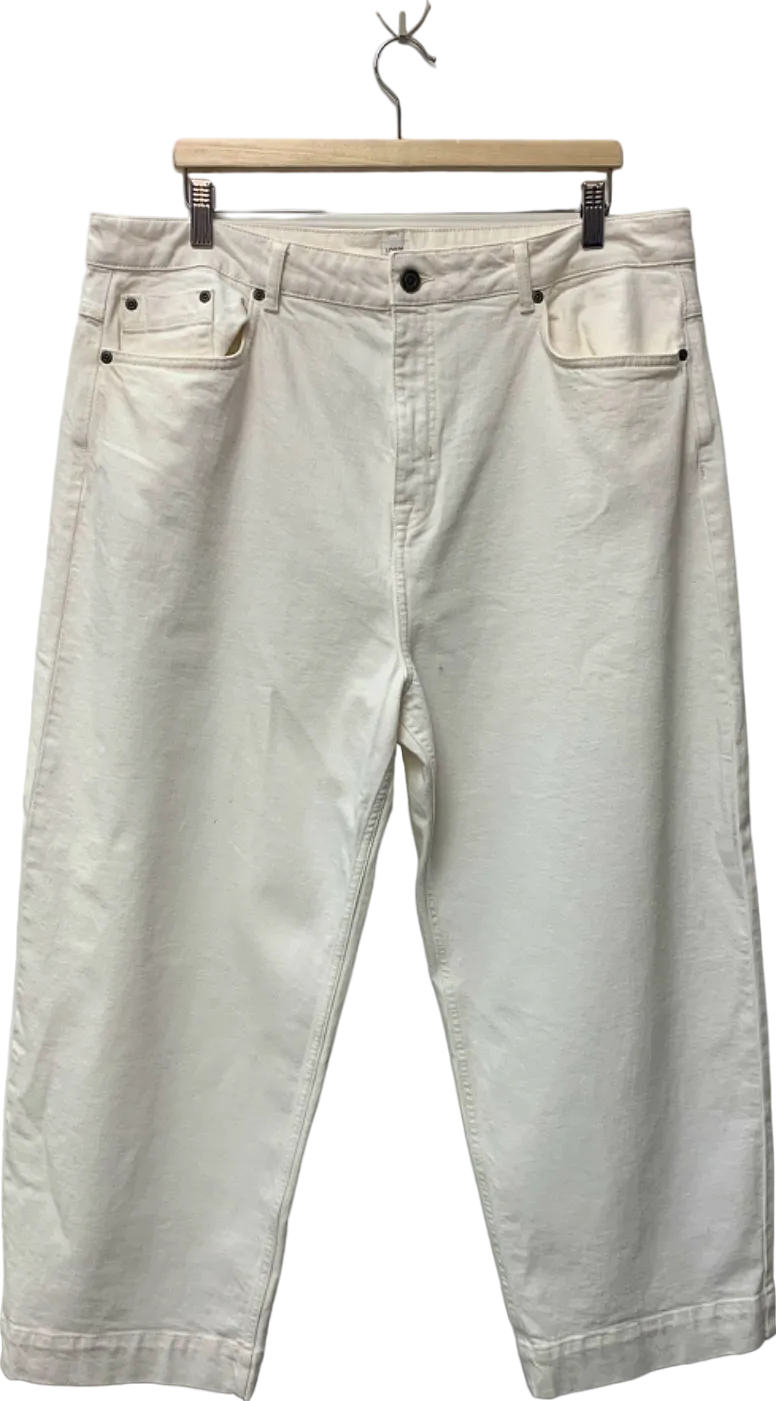 John Lewis White Cropped Trousers UK 18