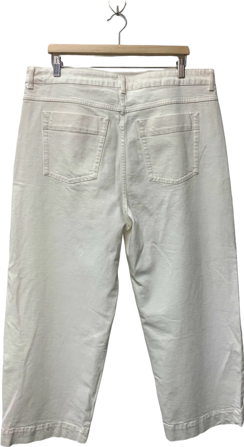 John Lewis White Cropped Trousers UK 18
