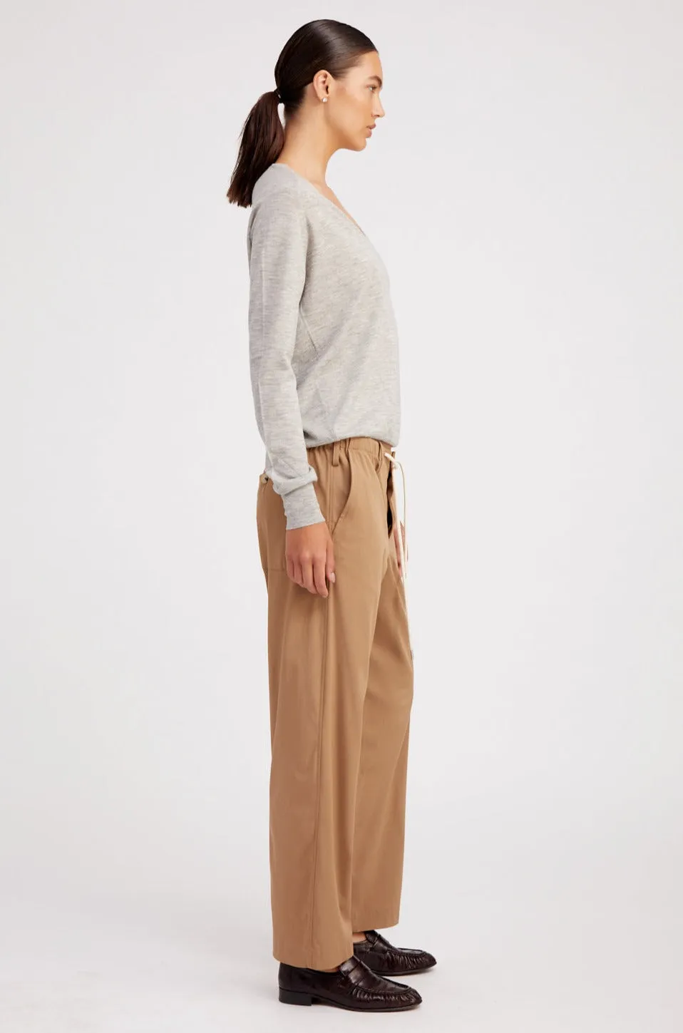 Khaki Drawstring Trousers