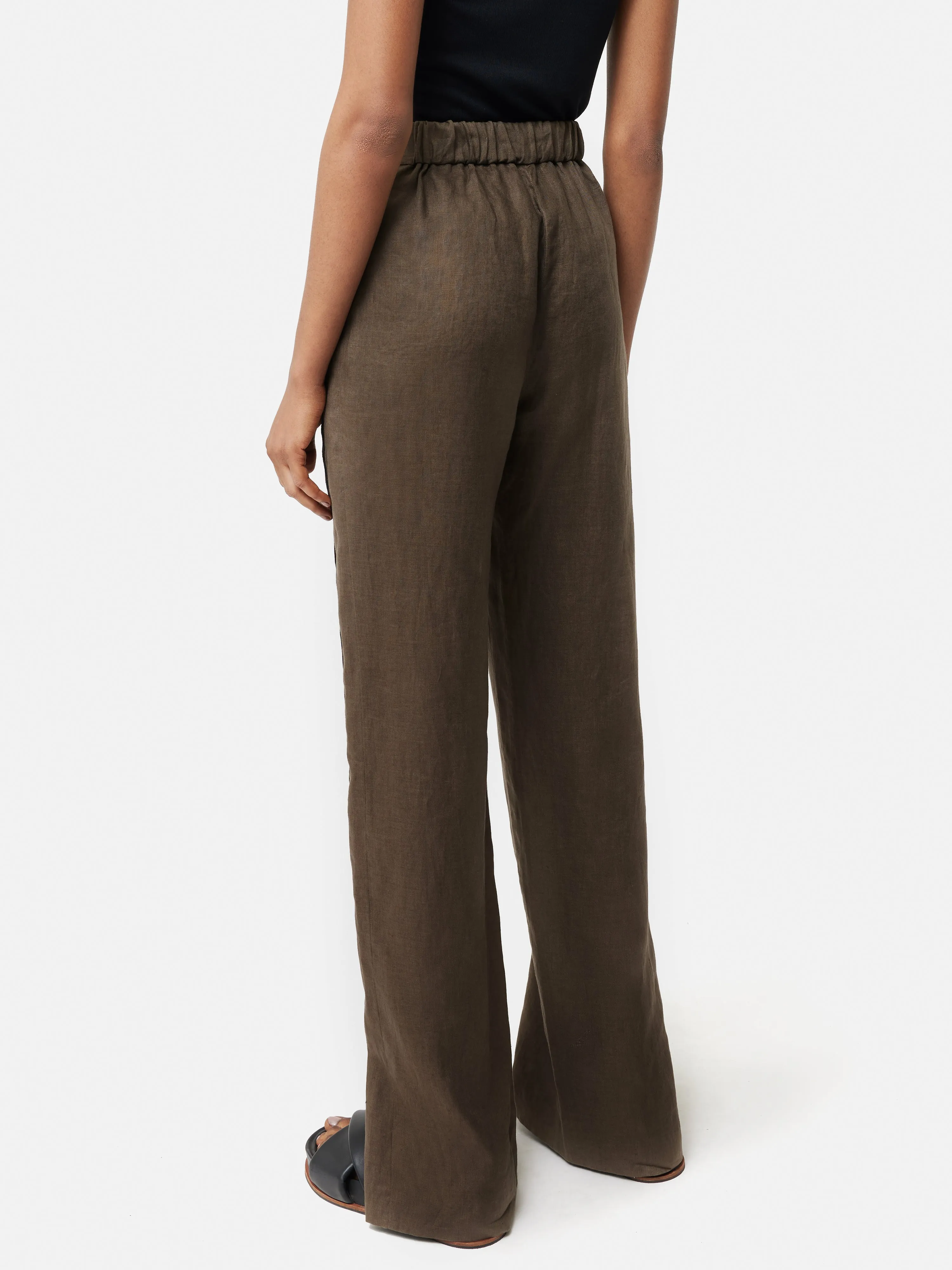 Linen Ric Rac Trouser | Khaki