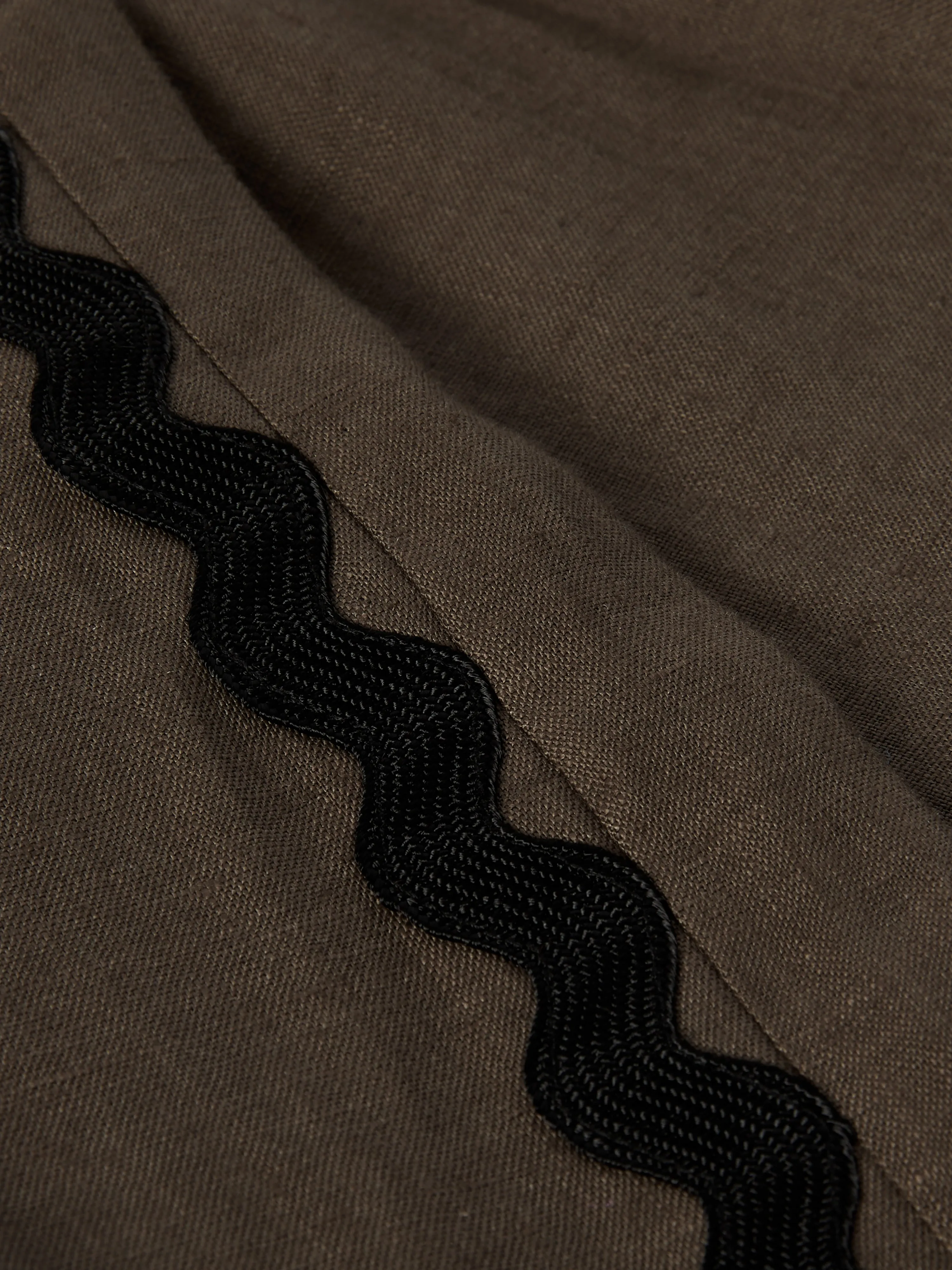 Linen Ric Rac Trouser | Khaki