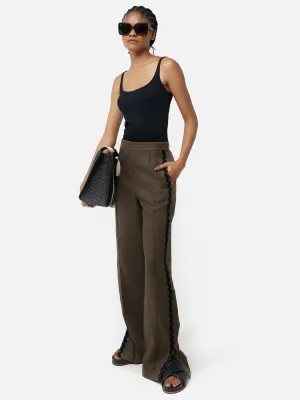 Linen Ric Rac Trouser | Khaki