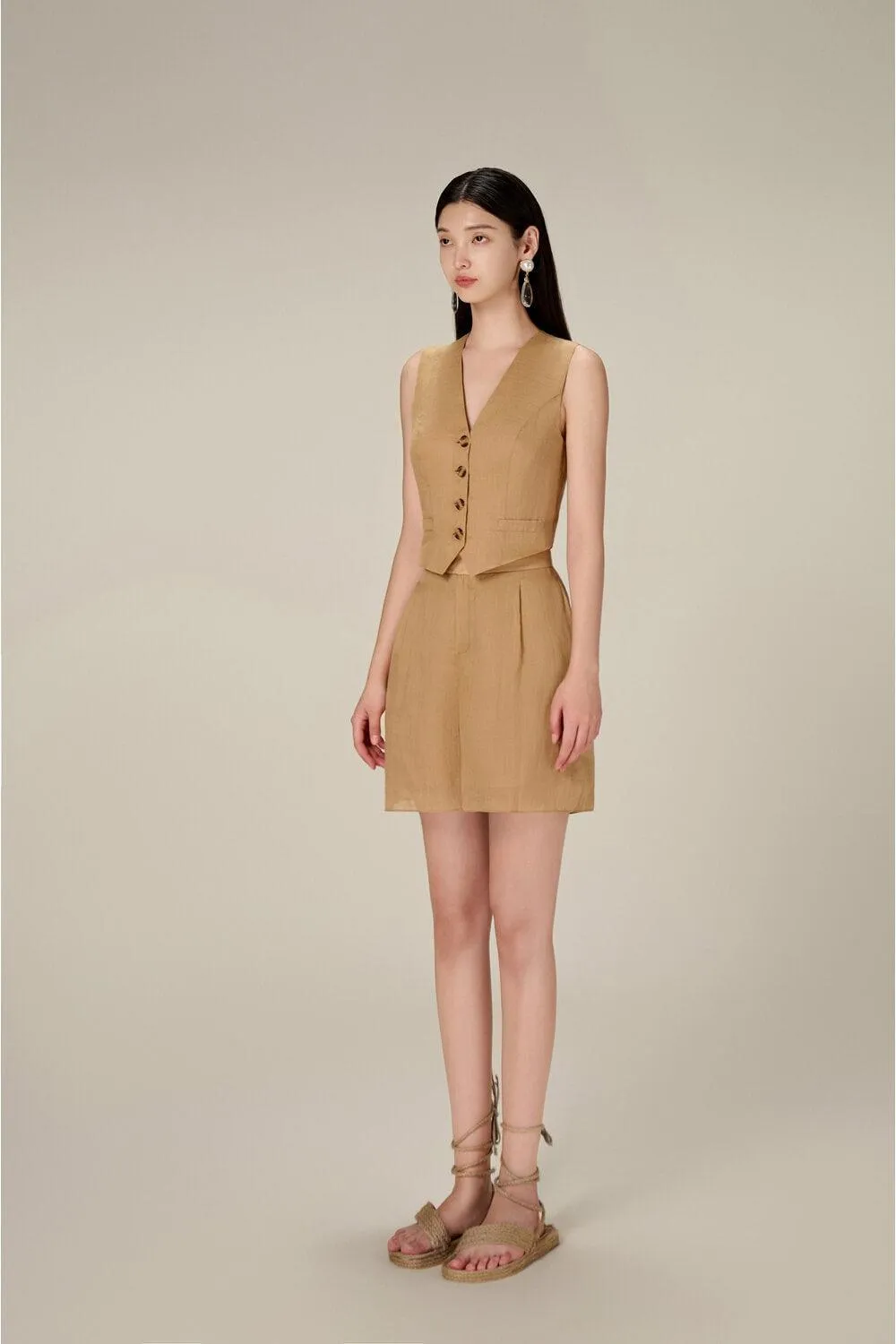 Linen Taffeta Shorts