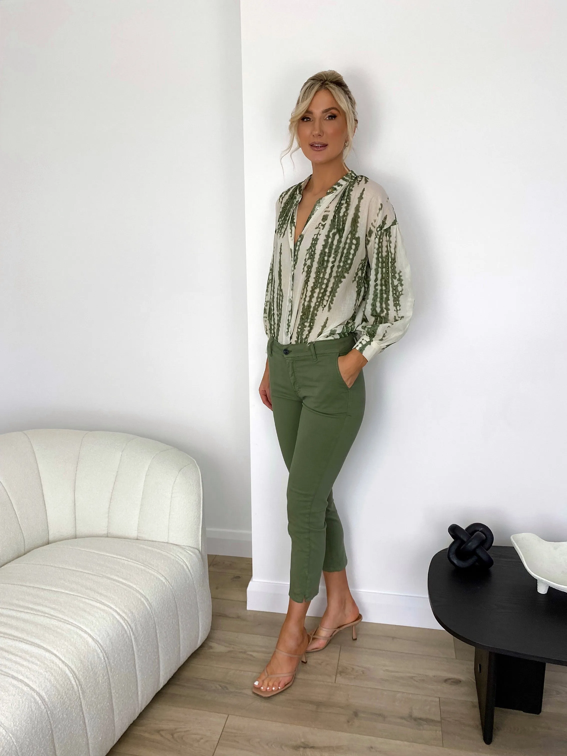 Martina Trousers with Front Pockets - Khaki