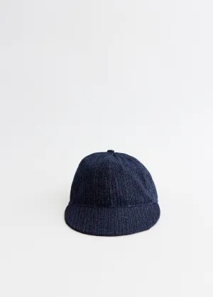 Mid 20th Century Japanese Pinstripe Kimono Cotton Cap