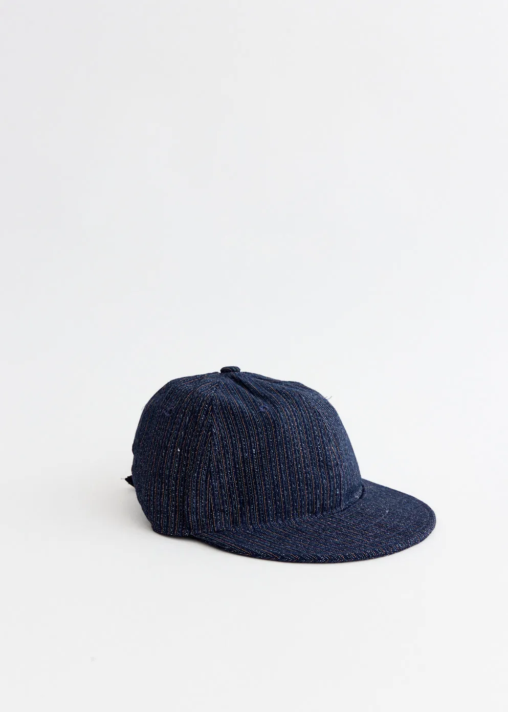 Mid 20th Century Japanese Pinstripe Kimono Cotton Cap