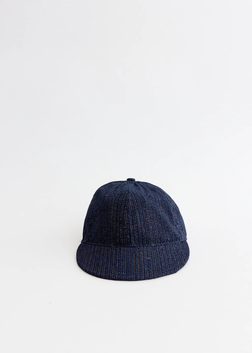 Mid 20th Century Japanese Pinstripe Kimono Cotton Cap