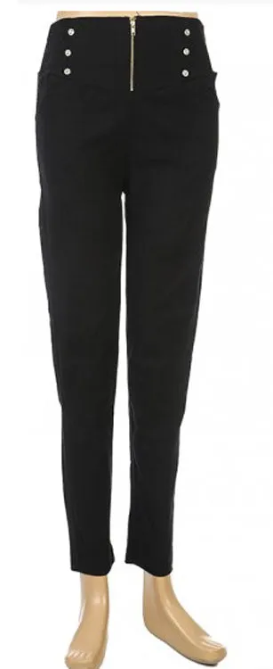 Military Style High Waist Pants 105