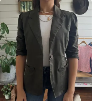 Milos Solid Blazer - Khaki