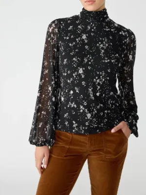 Mock Neck Mesh Top