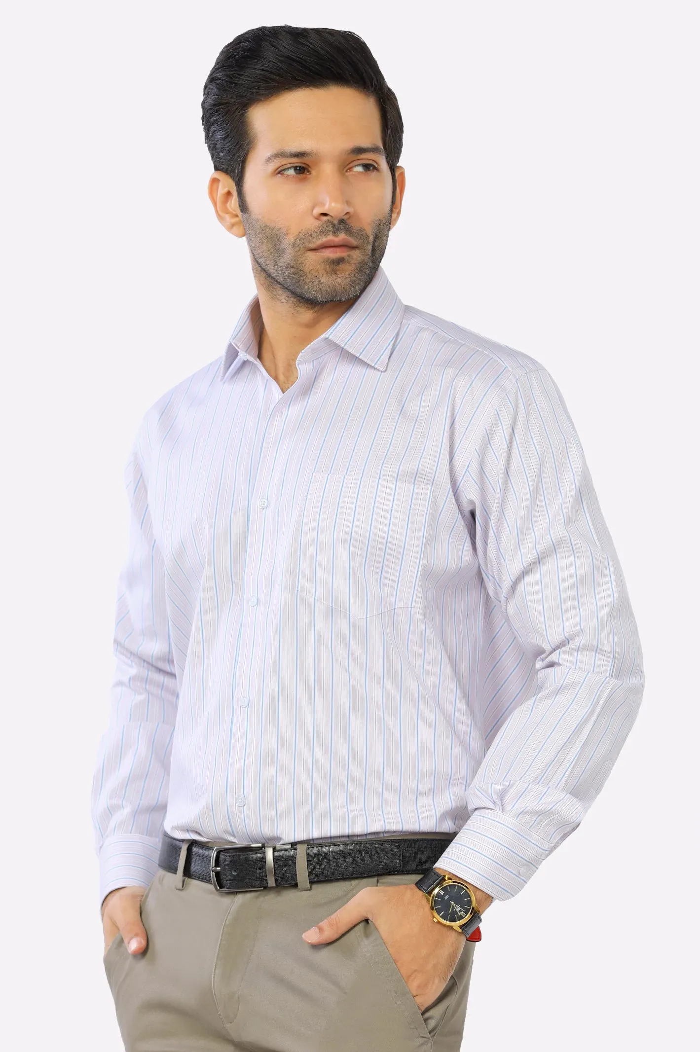 Multicolor Pinstripe Formal Shirt