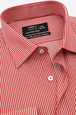 Red Pinstripe Formal Shirt