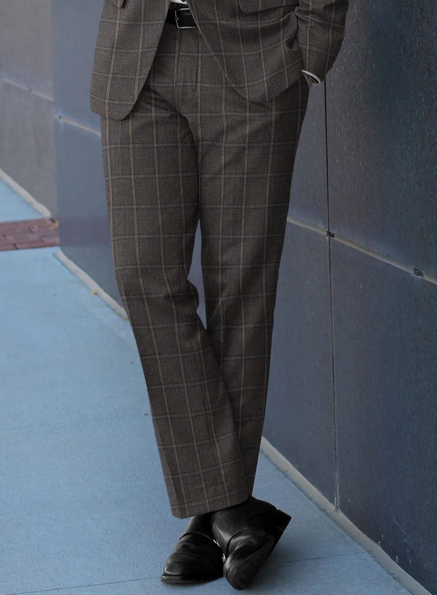 Scabal Coffee Brown Wool Suit