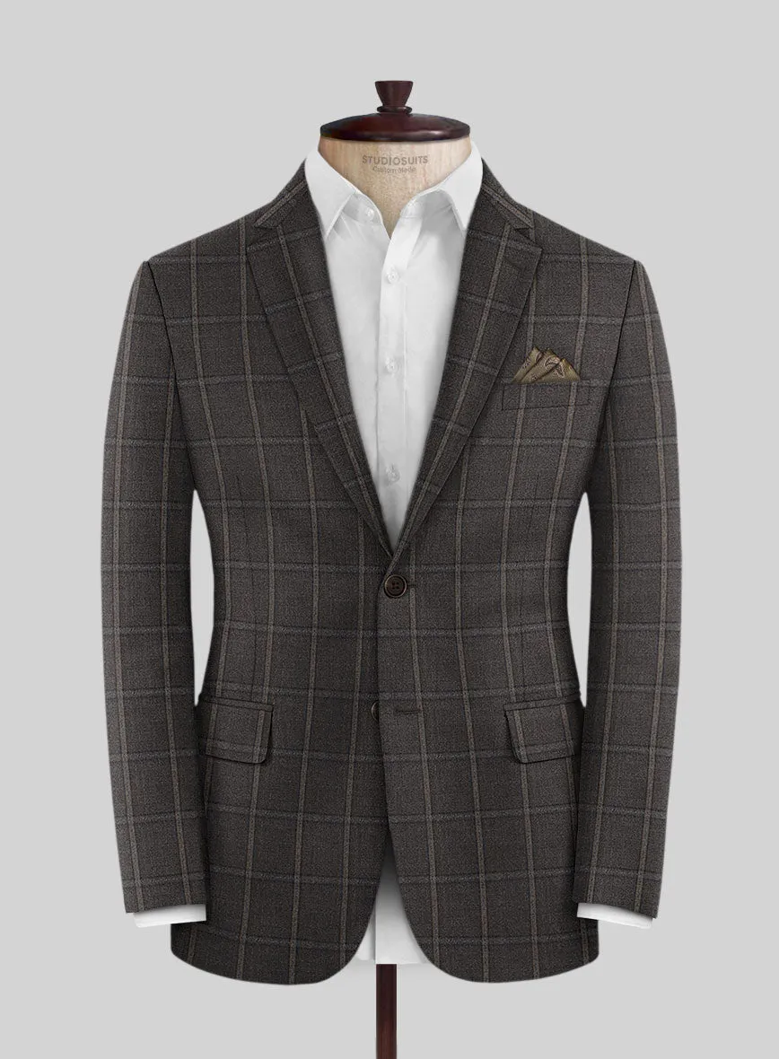 Scabal Coffee Brown Wool Suit