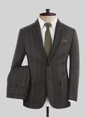 Scabal Coffee Brown Wool Suit