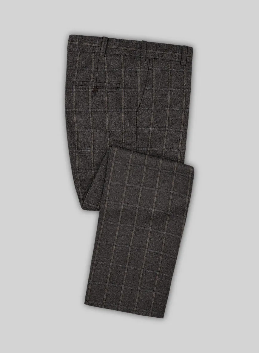 Scabal Coffee Brown Wool Suit