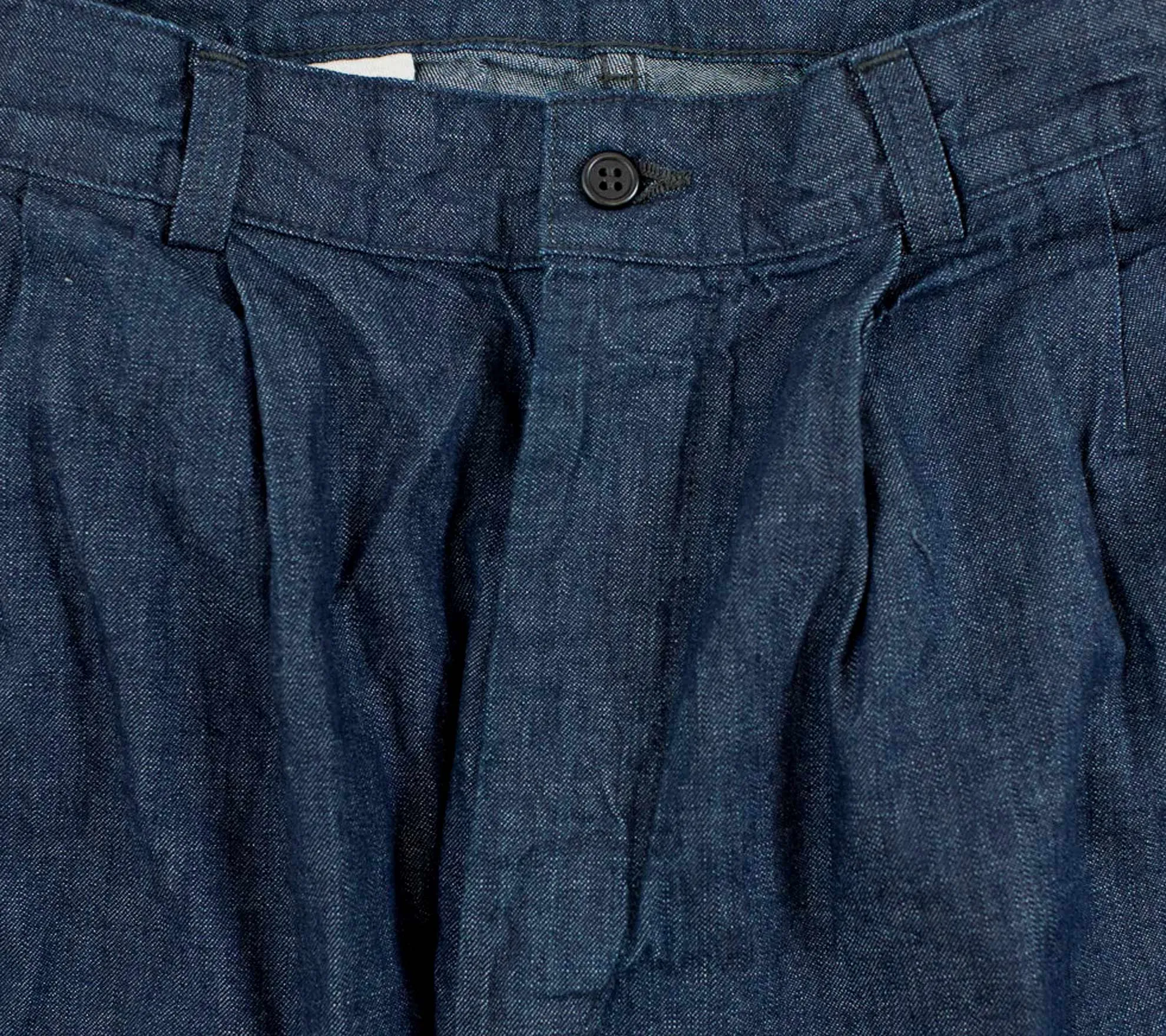 Two Tuck Denim Wide Trouser | One Wash