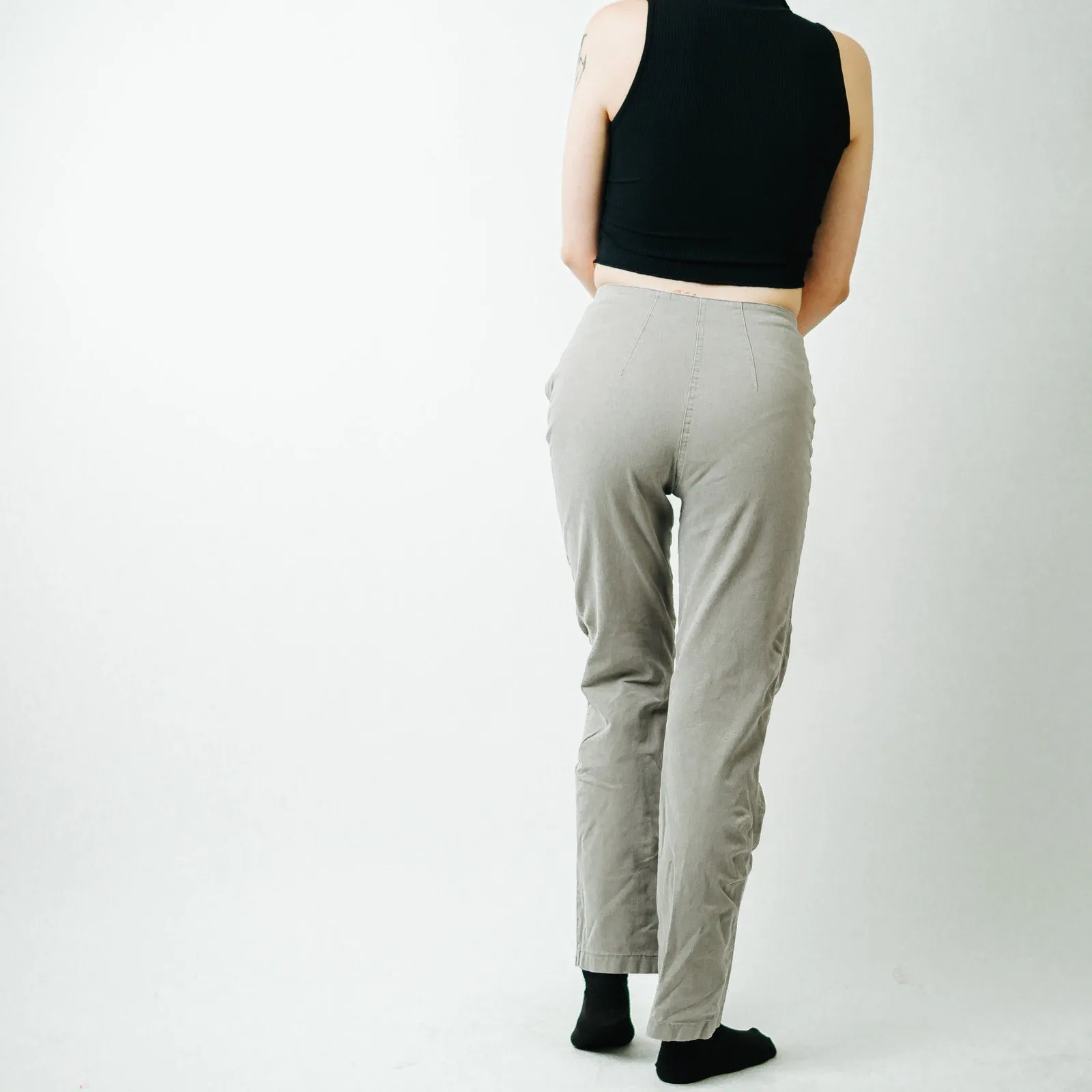 Vanilia High Rise Khaki Trousers - 38