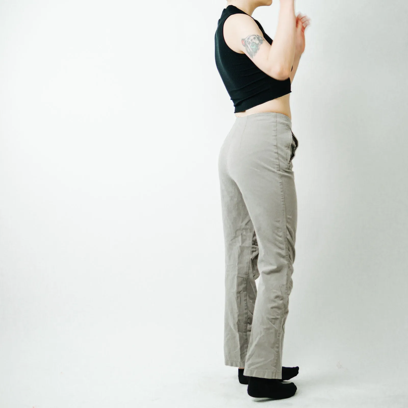 Vanilia High Rise Khaki Trousers - 38