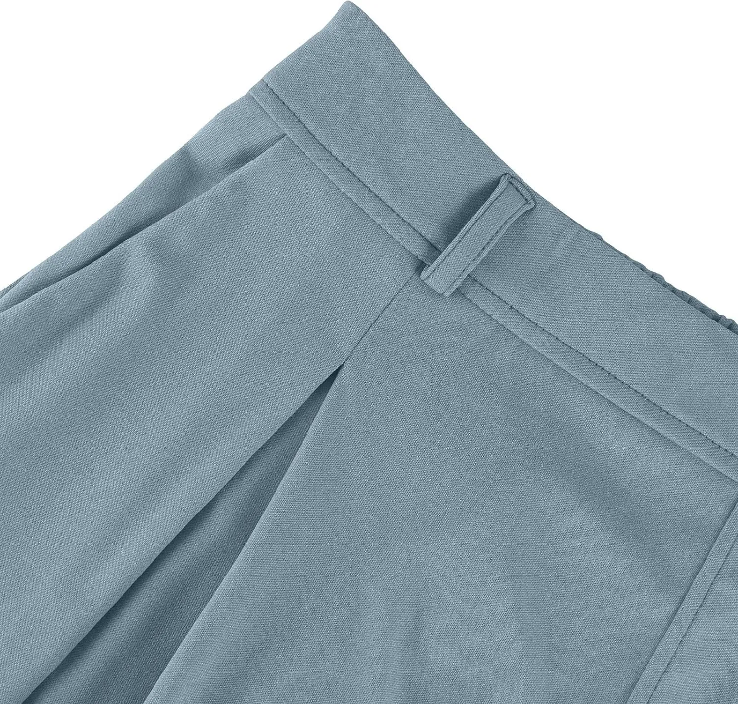 Wide Leg Pants for Women Business Palazzo Pants Lightweight High Waist Button Regular Long Trousers with Pockets