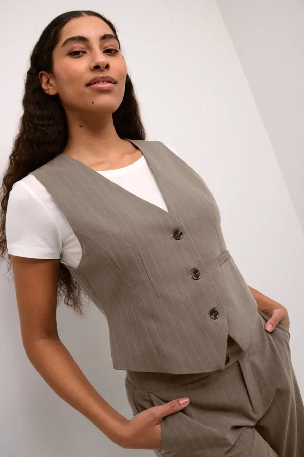Wolf Pinstripe Waistcoat