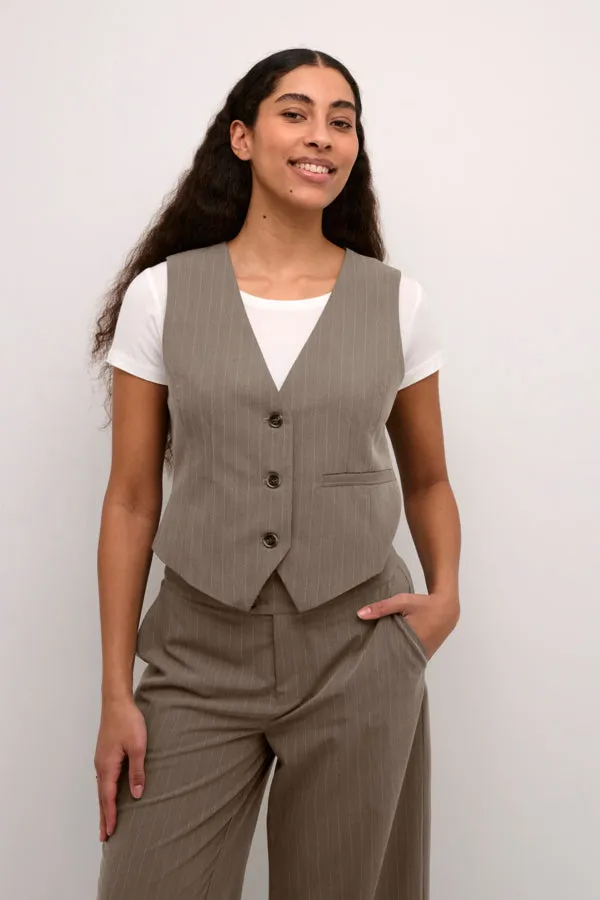 Wolf Pinstripe Waistcoat